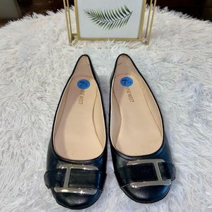 Nine West Faux Leather Black Flats